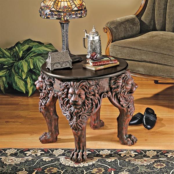 Design Toscano Lord Raffles Lion Leg Side Table KY675